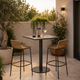 Table de Jardin carré SKLUM Mizzi 70x70cm Gris Graphite