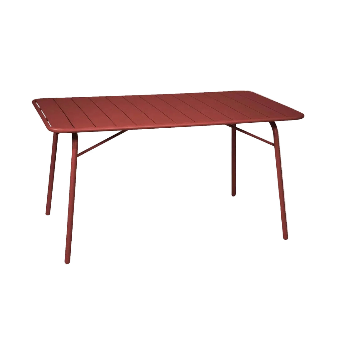 Table de jardin pliante SWEEEK Amélia 6 places en métal terre de sienne