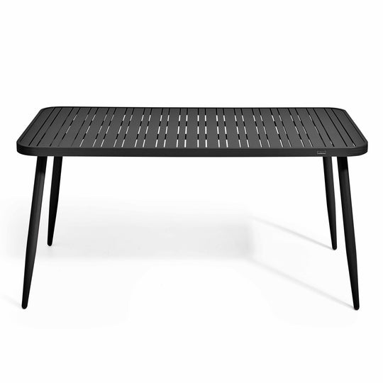 Table de jardin rectangulaire (150 x 75 x 75 cm) en aluminium noir - OVIALA