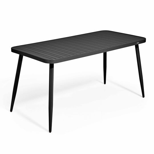Table de jardin rectangulaire (150 x 75 x 75 cm) en aluminium noir - OVIALA