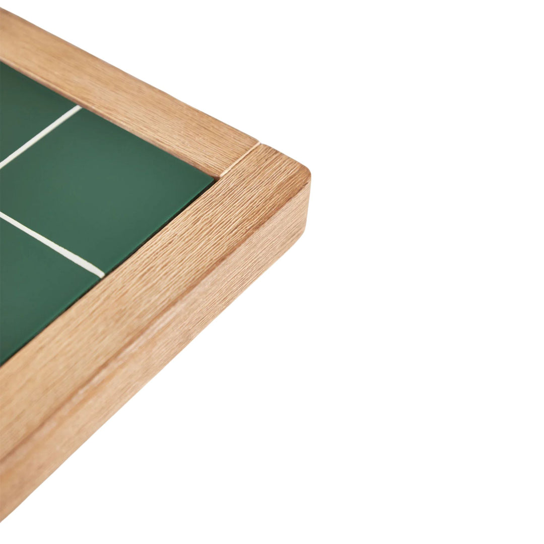 Table de jardin SKLUM Dubai rectangulaire en bois d'acacia plateau vert foncé