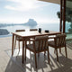 Table de jardin SKLUM Kaela en bois d'acacia brun foncé 180x90cm