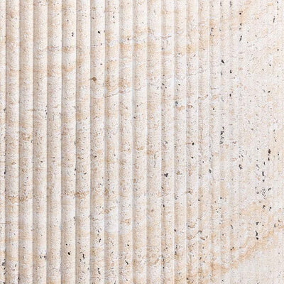 Table de salle à manger SKLUM Velia ronde Ø100 cm en aspect ciment travertin