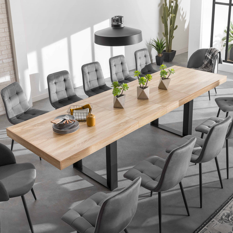 Table repas extensible Brixton 160cm à 200cm
