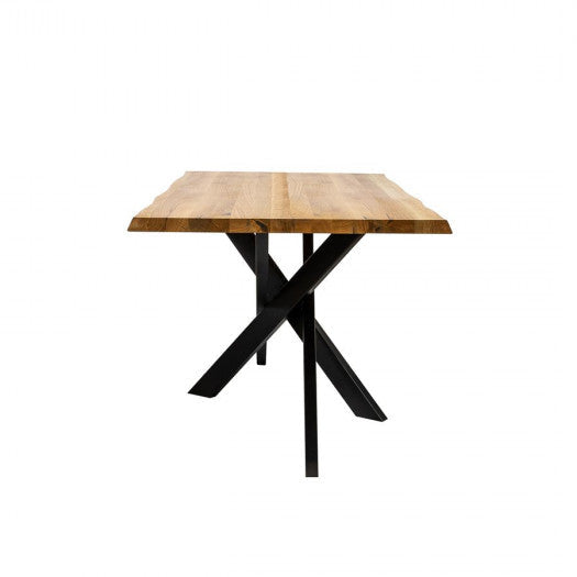 Table à manger extensible BOBOCHIC Zelie chêne massif 160 à 240cm — photo produit