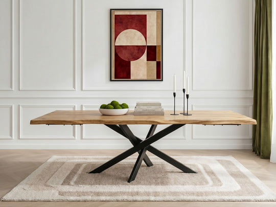 Table à manger extensible BOBOCHIC Zelie chêne massif 160 à 240cm — photo produit