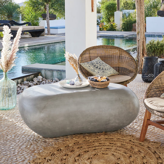 Table basse Loberon FERMLINE grise — photo produit
