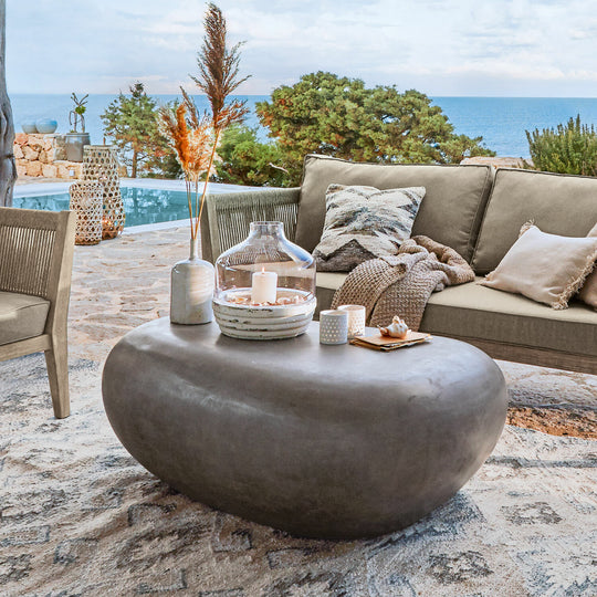 Table basse Loberon FERMLINE grise — photo produit