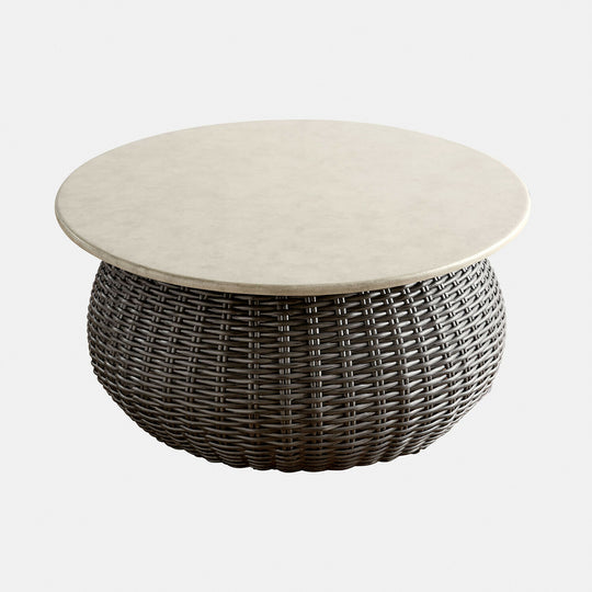 Table basse LOBERON Tarevo polyrotin et ciment — photo produit