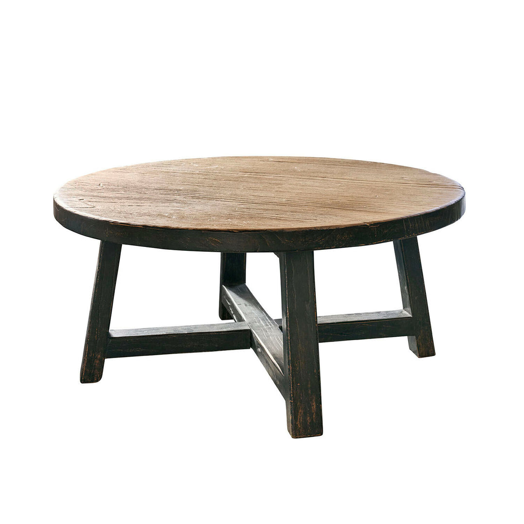 Table basse LOBERON Gorivel en bois revalorisé noir/marron — photo produit