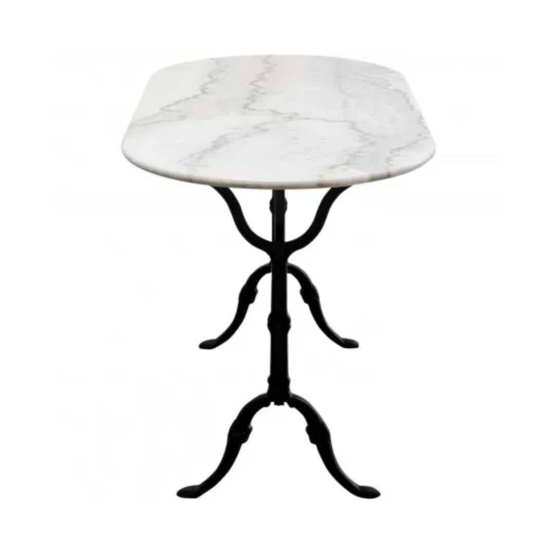 Table bistrot KARE DESIGN en marbre blanc 120x60cm — photo produit