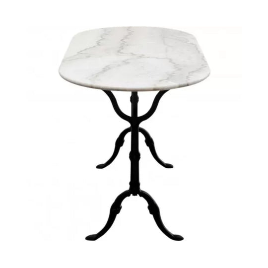 Table bistrot KARE DESIGN en marbre blanc 120x60cm — photo produit