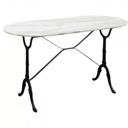 Table bistrot KARE DESIGN en marbre blanc 120x60cm — photo produit