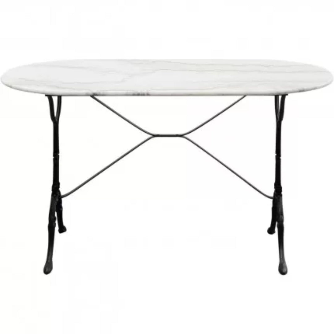 Table bistrot KARE DESIGN en marbre blanc 120x60cm — photo produit