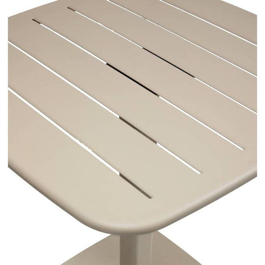 Table de jardin carrée HESPÉRIDE Alegoria en acier argile — photo produit