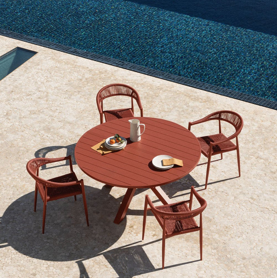 Table de jardin extensible en aluminium Barces 145-200x145 cm — photo produit