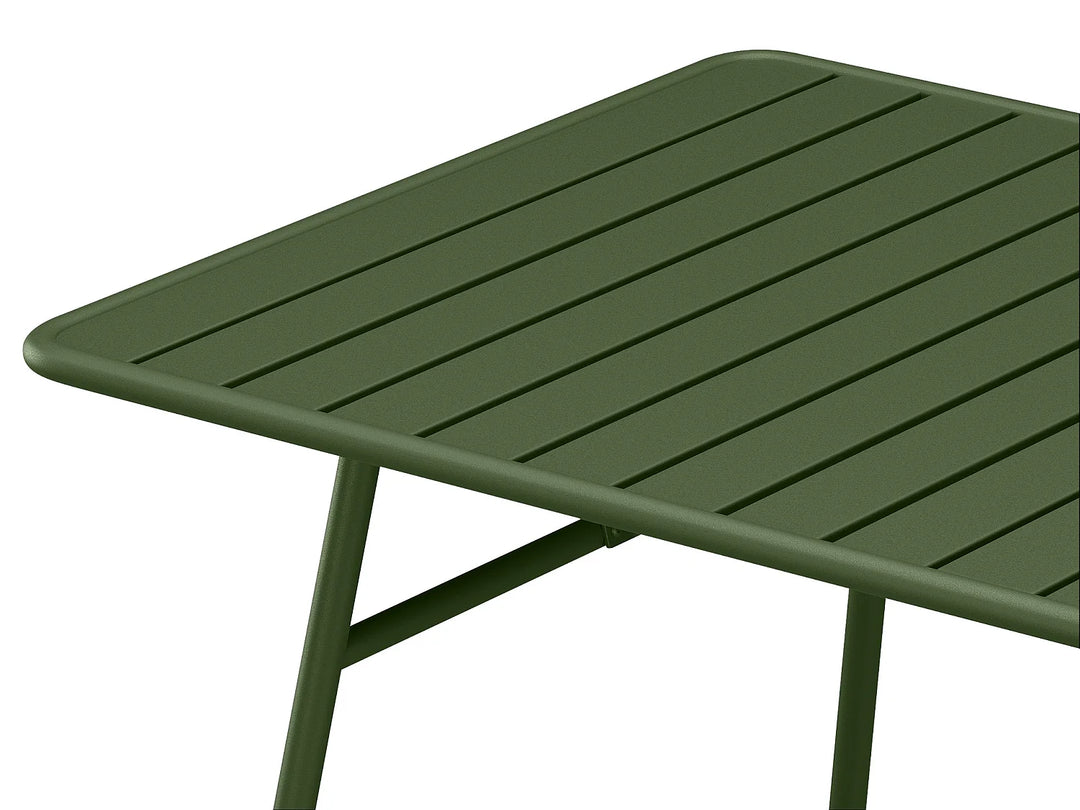 Table de jardin VENTE-UNIQUE Mirmande métal kaki 160cm — photo produit
