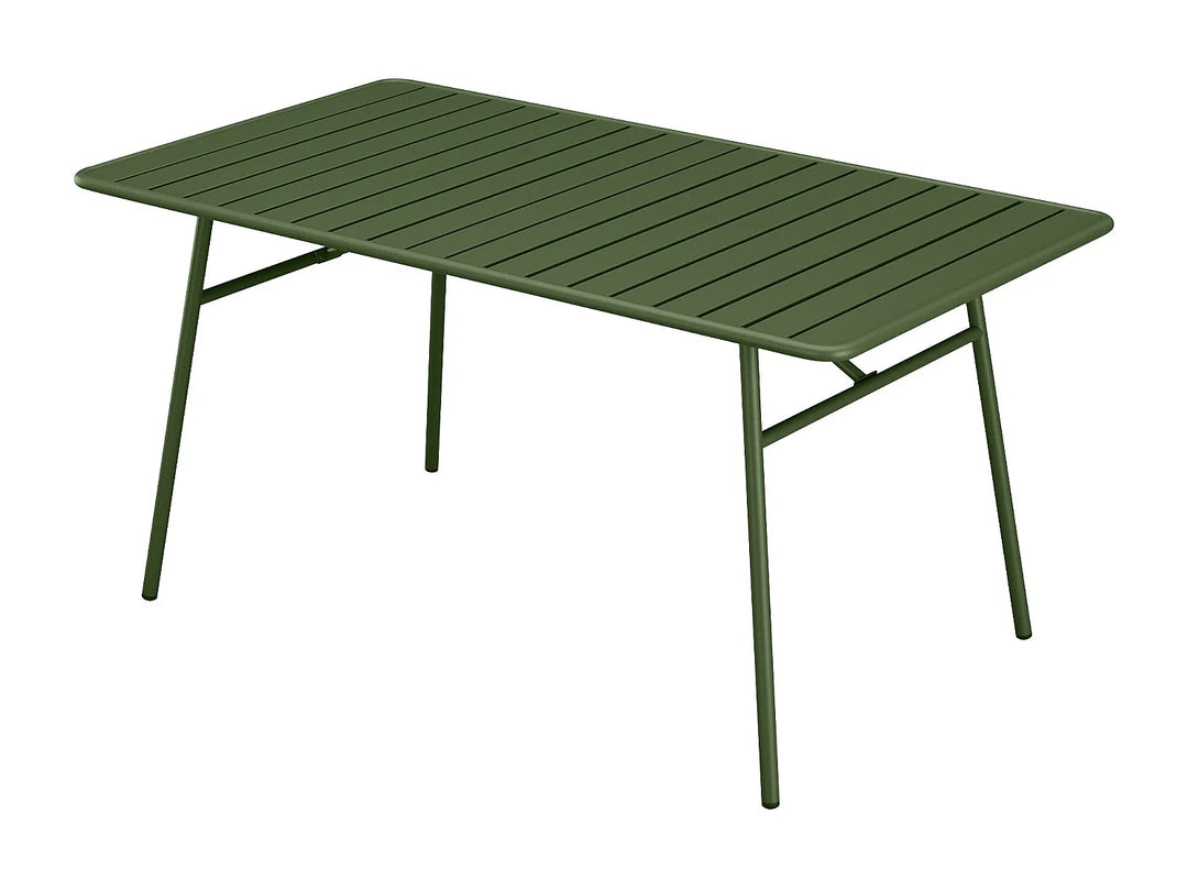 Table de jardin VENTE-UNIQUE Mirmande métal kaki 160cm — photo produit