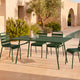 Table de jardin VENTE-UNIQUE Mirmande métal kaki 160cm — photo produit