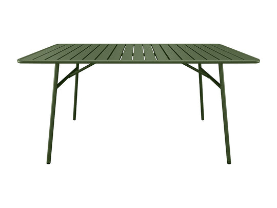 Table de jardin VENTE-UNIQUE Mirmande métal kaki 160cm — photo produit