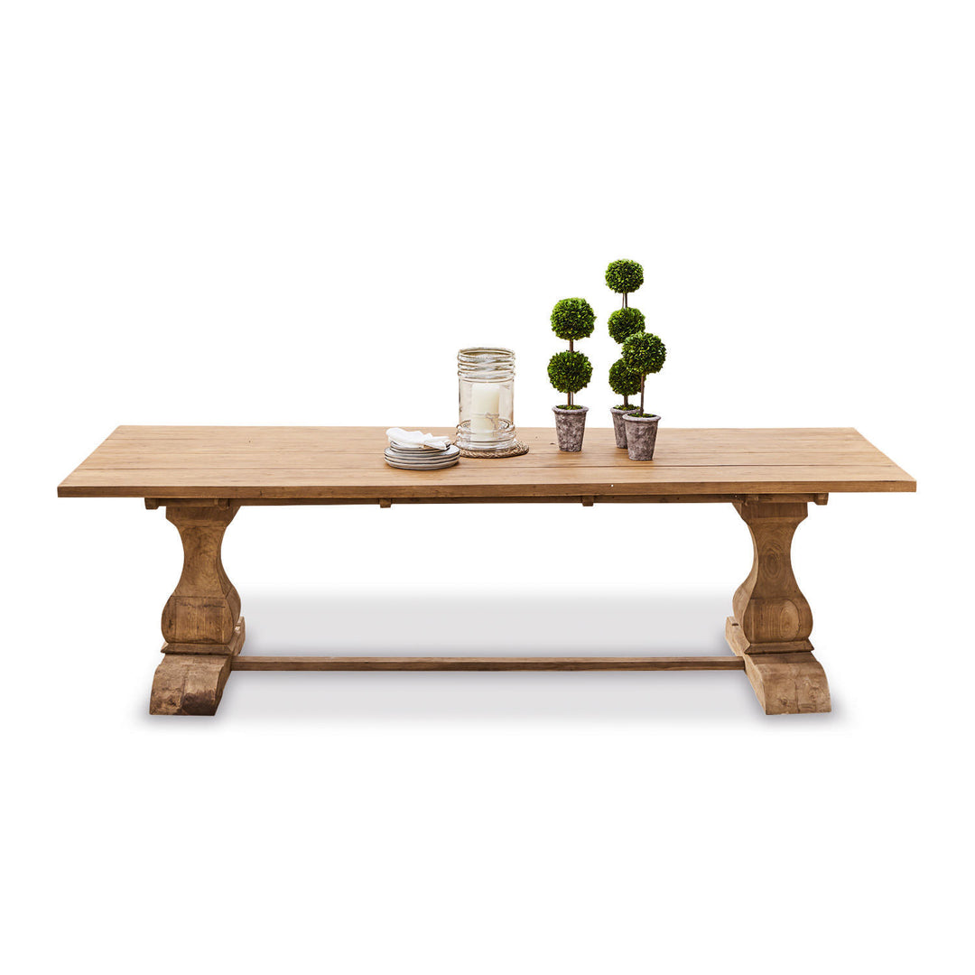 Table à manger LOBERON Devonshire 10 personnes en bois massif marron — photo produit