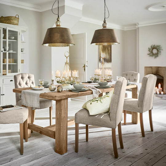 Table LOBERON Oteley marron vieilli — photo produit