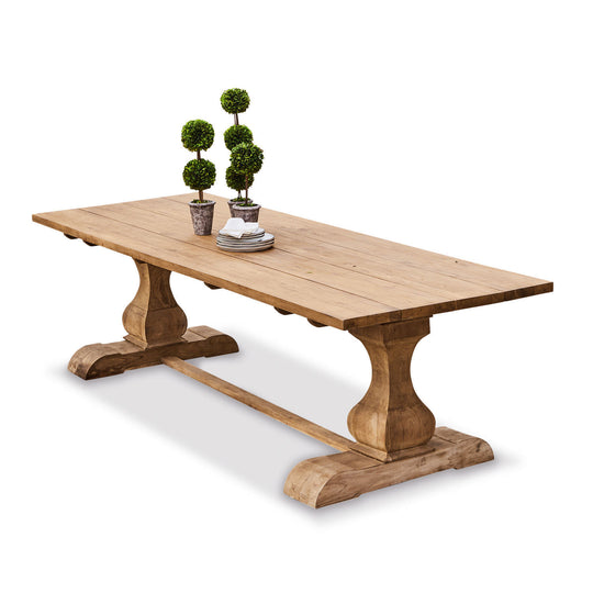 Table à manger LOBERON Devonshire 10 personnes en bois massif marron — photo produit