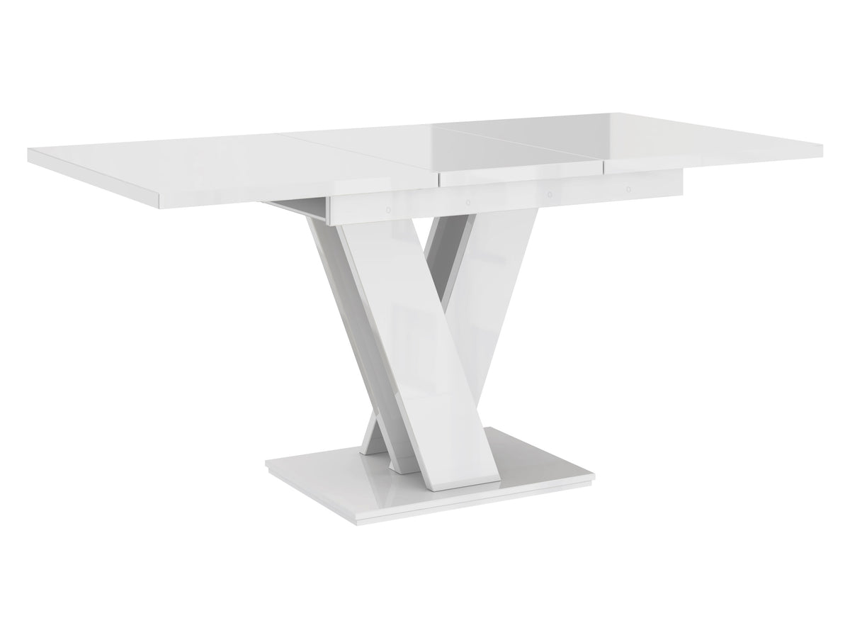 Table extensible MOBILIER 1 Musus blanc brillant — photo produit