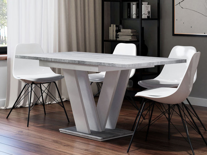 Table extensible MOBILIER 1 Musus blanc brillant