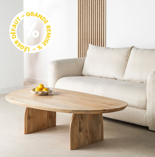 Table basse Drawer Malang en bois massif de manguier - Léger défaut