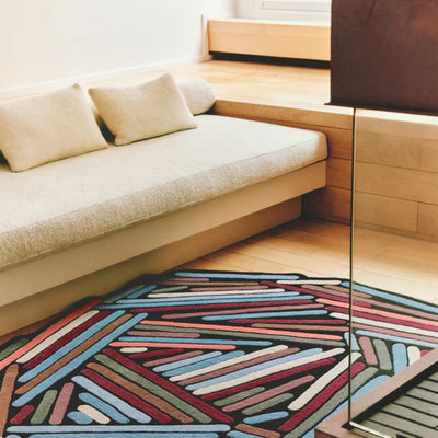 Tapis Toutlemonde Bochart Brindilles multicolore hiver en laine 208x300 cm