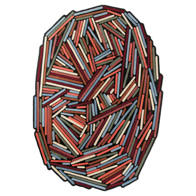 Tapis Toutlemonde Bochart Brindilles multicolore hiver en laine 208x300 cm