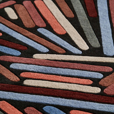 Tapis Toutlemonde Bochart Brindilles multicolore hiver en laine 208x300 cm