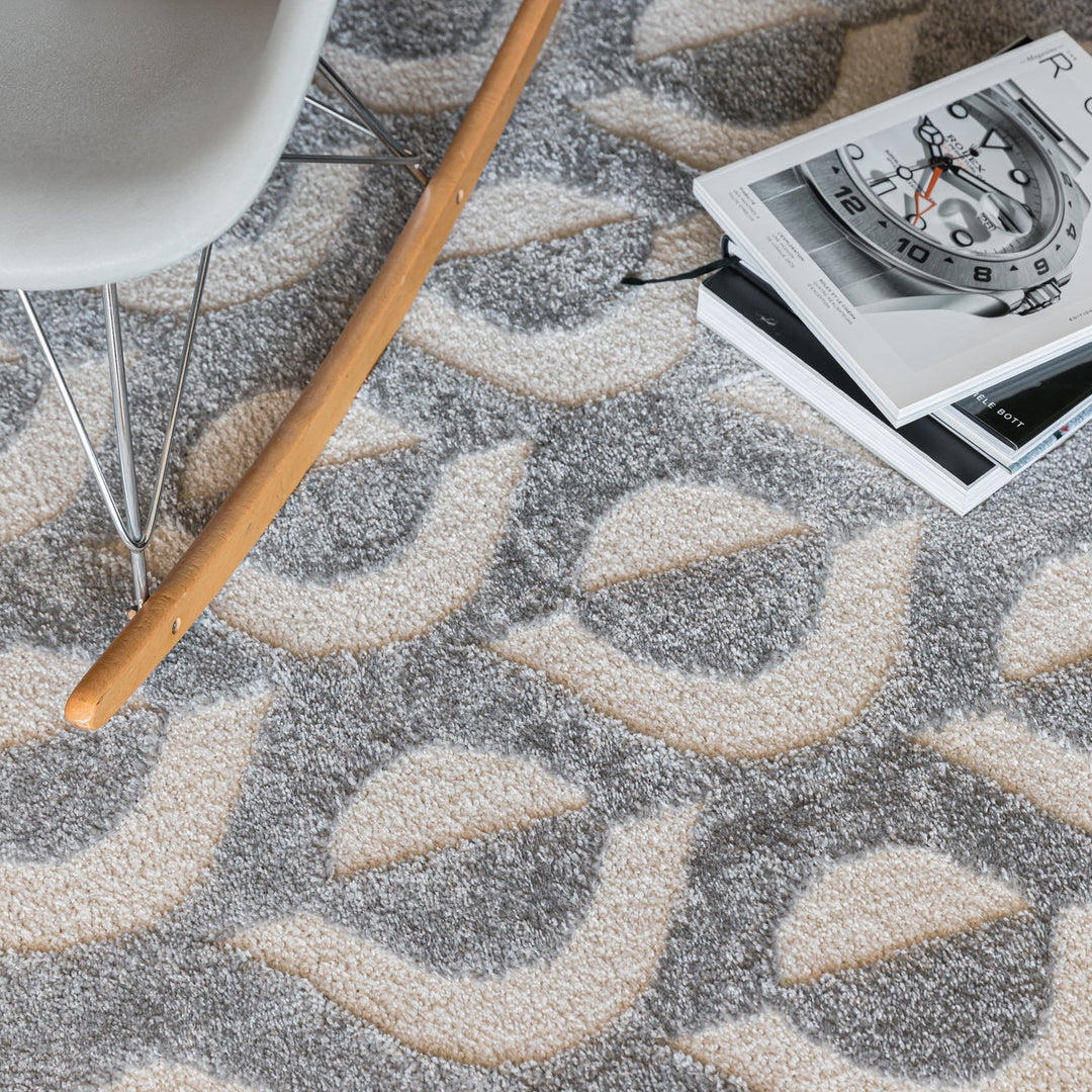 Tapis Japandi gris