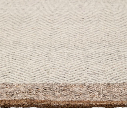 Tapis KAVE HOME Nifelia jacquard en laine beige 200x300cm