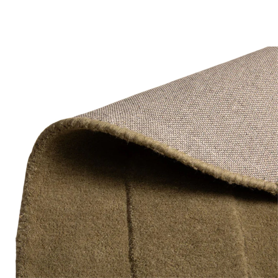 Tapis MICADONI Cloria Kaki 150x230cm Ovale en laine