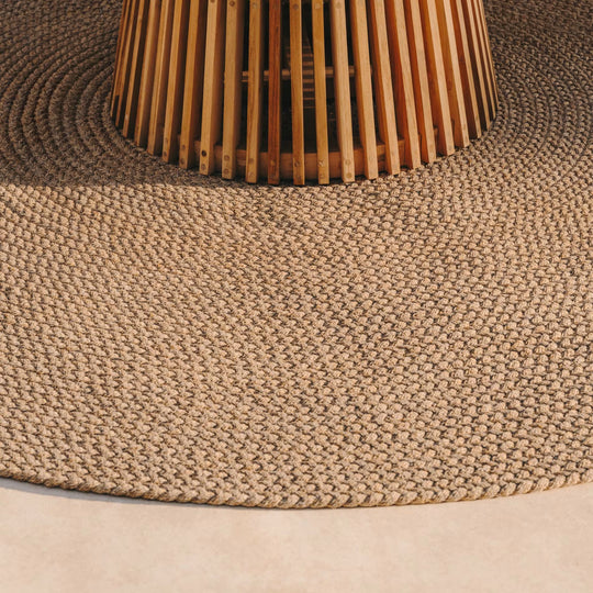 Tapis rond KAVE HOME Despas en fibres synthétiques beige Ø200cm