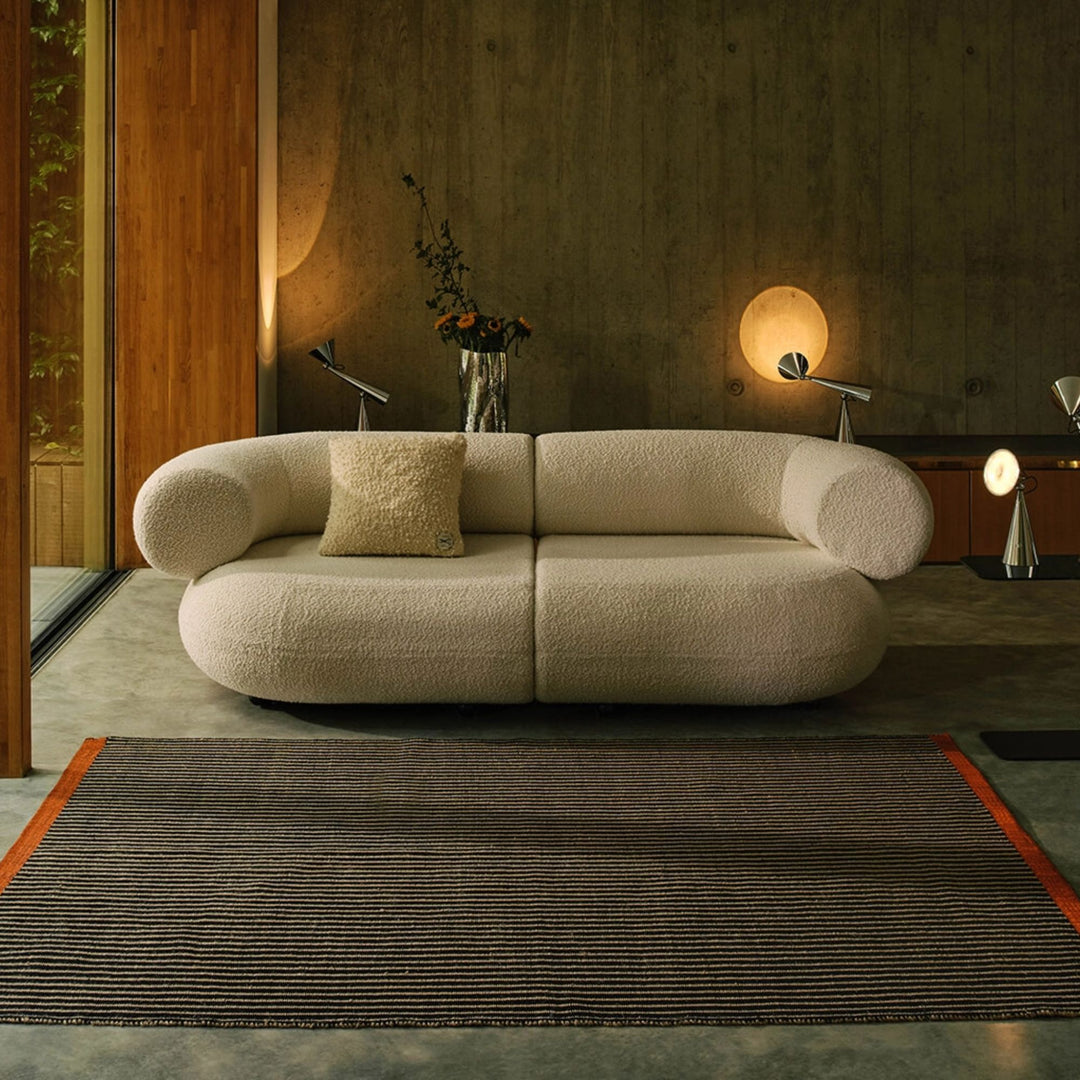 Tapis TOM DIXON Line 200x300cm réversible noir et marron