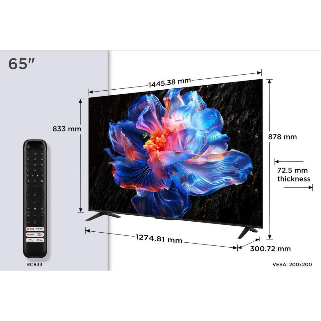 Téléviseur LED TCL 65P69K – 65’’ (164 cm) – 4K UHD Smart TV