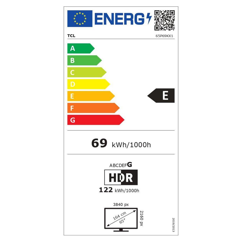 Téléviseur LED TCL 65P69K – 65’’ (164 cm) – 4K UHD Smart TV
