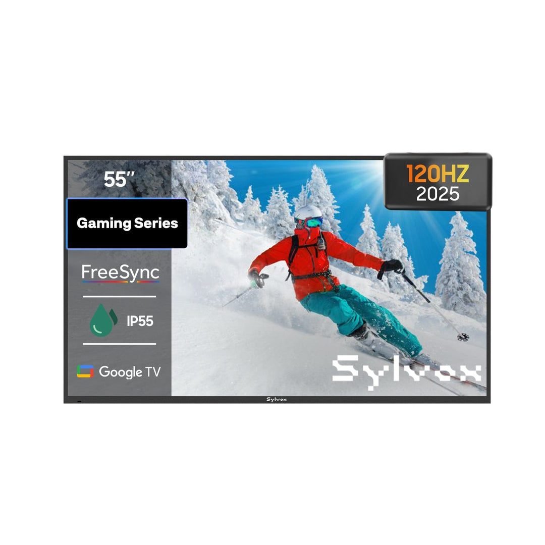 Téléviseur extérieur SYLVOX OT55A6KOEC 55" SMART Google TV Étanche4K UHD 120Hz Gaming — photo produit