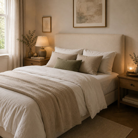 Tête de lit CAMIF Daphnée beige 140cm
