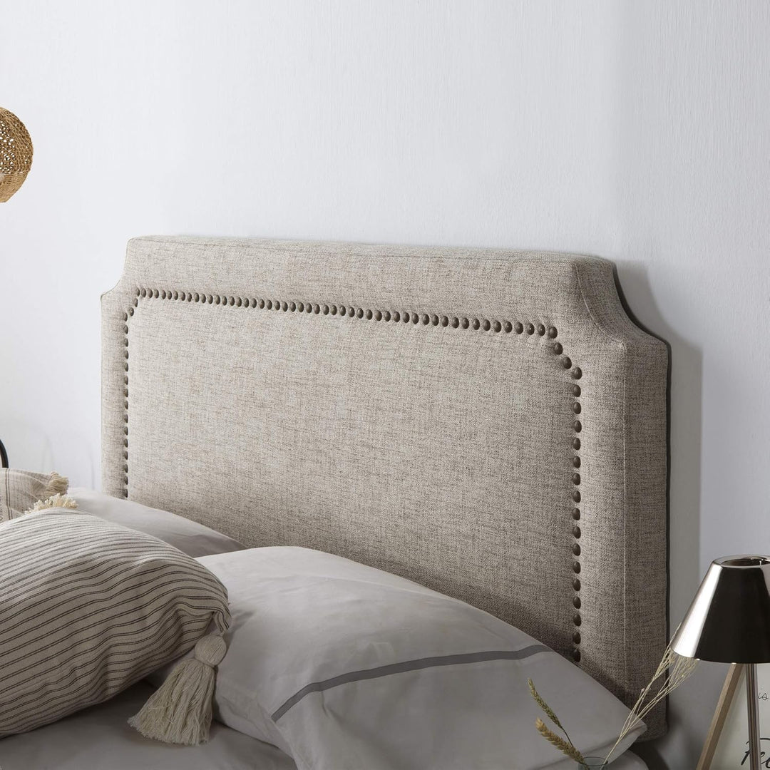 Tête de lit capitonnée en tissu gris 160x60cm