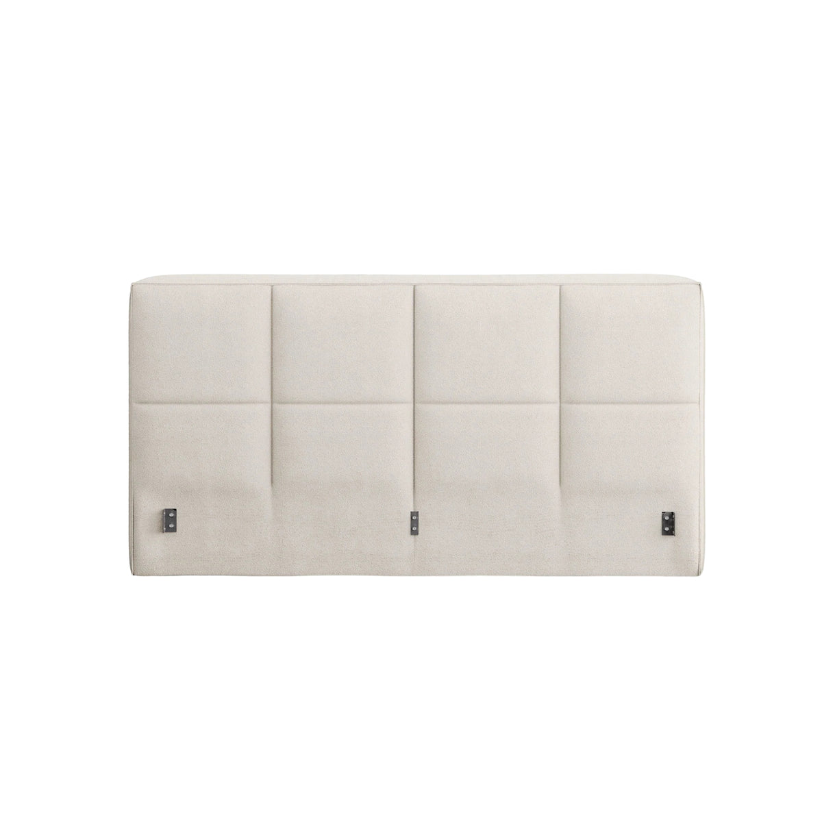 Tête de lit MICADONI Darren en tissu bouclé beige clair 189x100cm
