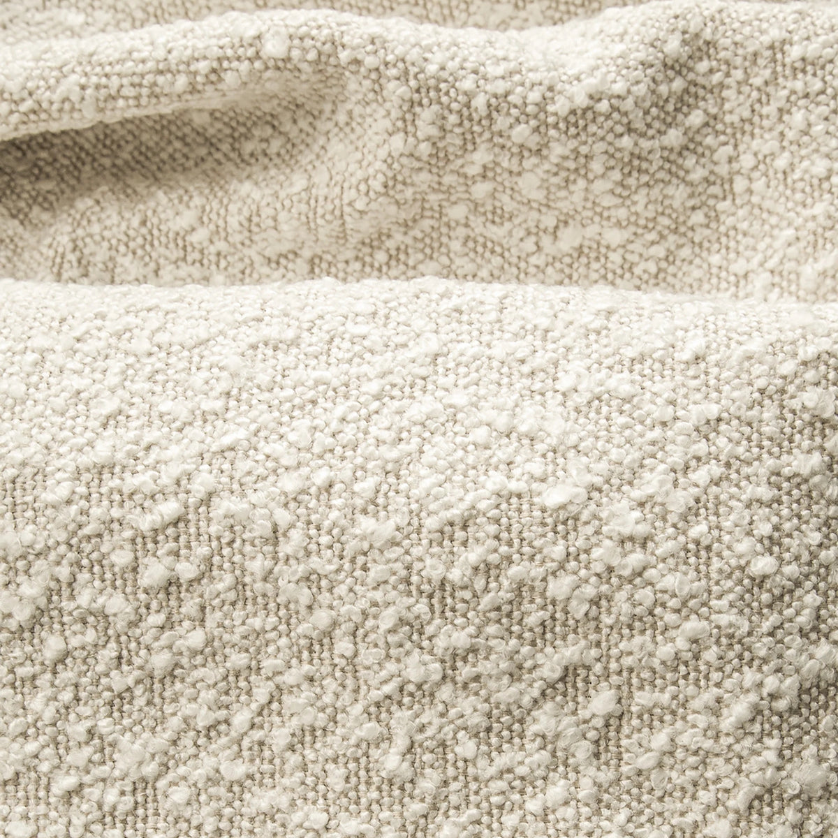Tête de lit MICADONI Darren en tissu bouclé beige clair 189x100cm