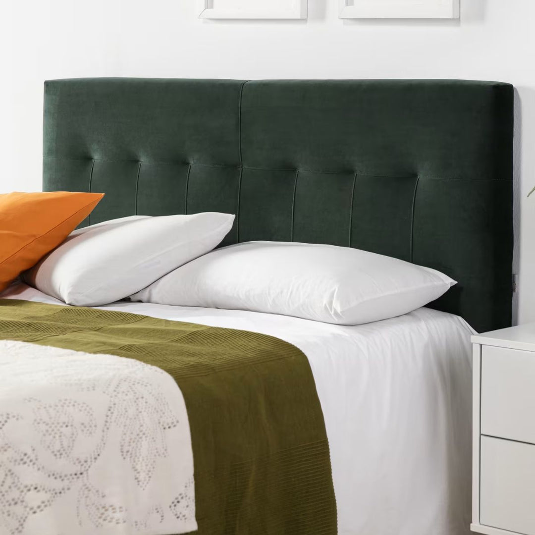 Tête de lit Napoles velours vert 160x100cm