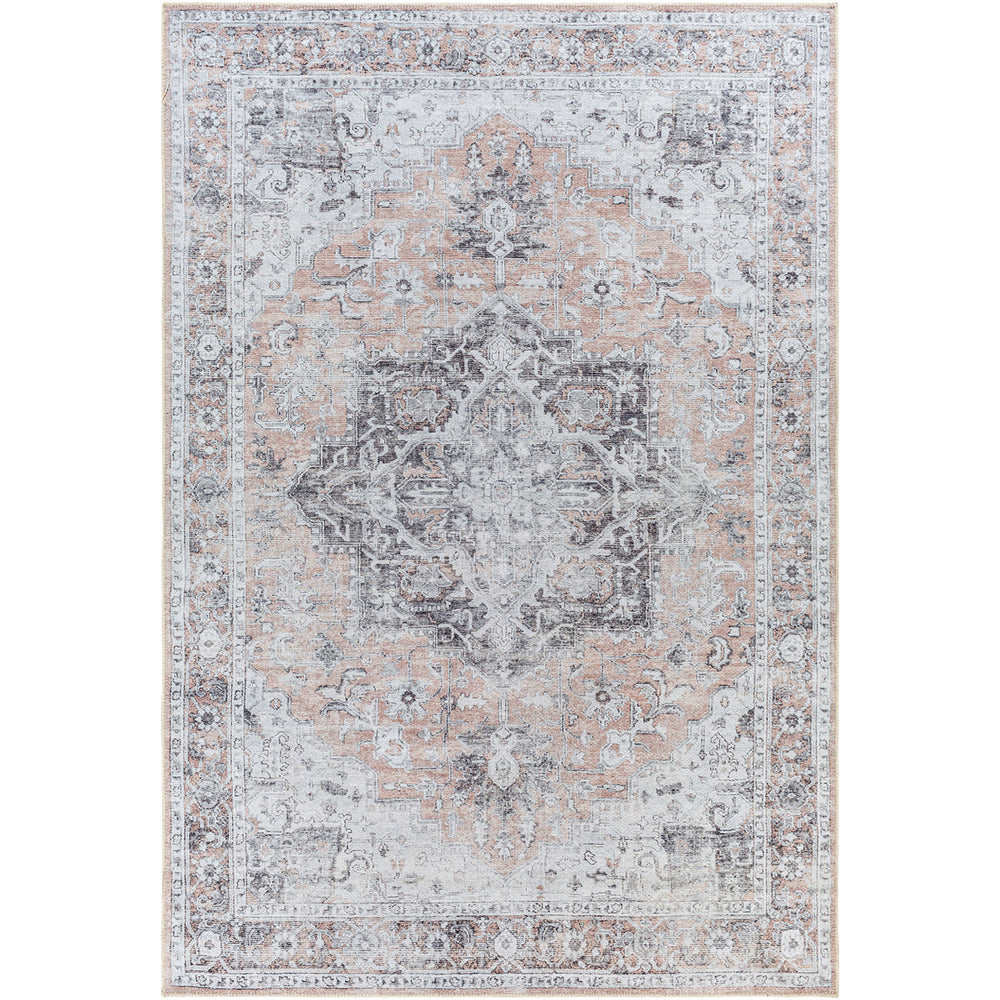 Tapis Vintage Lavable en Machine Beige/Gris Quito