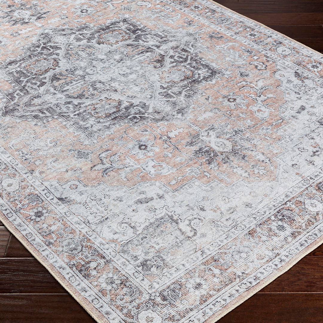 Tapis Vintage Lavable en Machine Beige/Gris Quito