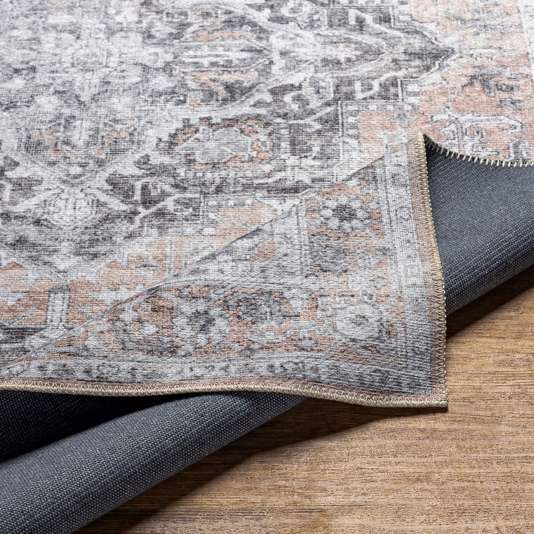 Tapis Vintage Lavable en Machine Beige/Gris Quito