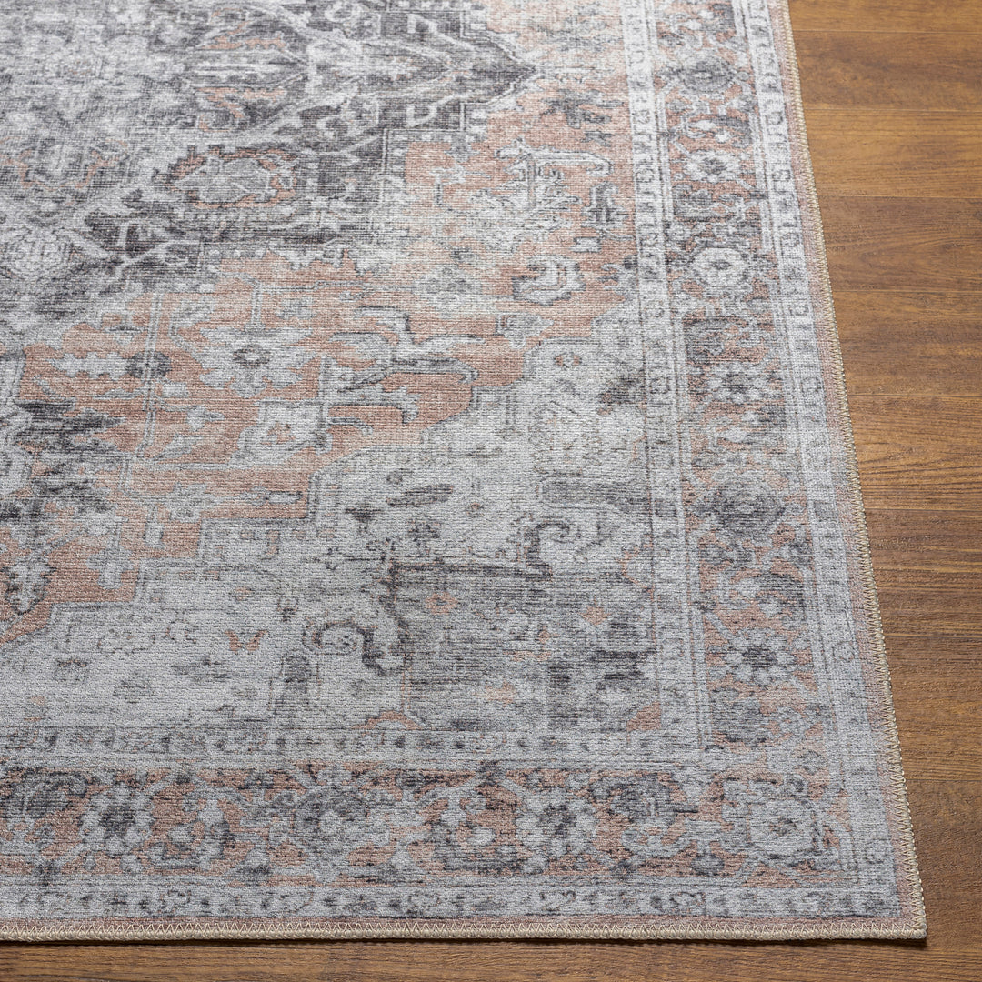 Tapis Vintage Lavable en Machine Beige/Gris Quito